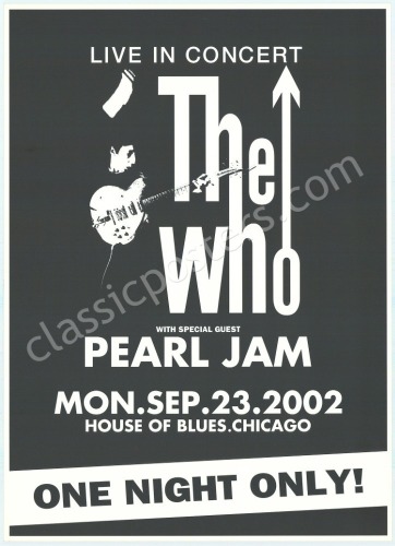 The Who and Pearl Jam Chicago Poster