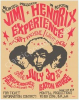 Interesting Jimi Hendrix Baton Rouge Proof Poster