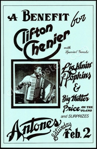 Antone&rsquo;s Clifton Chenier Benefit Poster