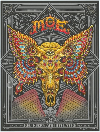 Signed 2018 Moe Red Rocks Poster