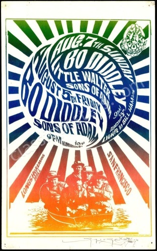 Scarce Signed FD-20 Bo Diddley Poster