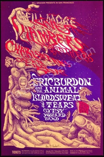 Signed BG-132 Eric Burdon Poster