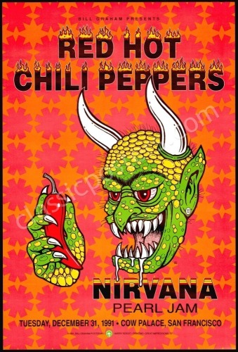 Popular BGP-51 RHCP and Nirvana Poster