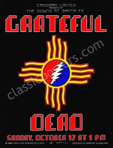 Signed AOR 4.153 Grateful Dead Santa Fe Poster