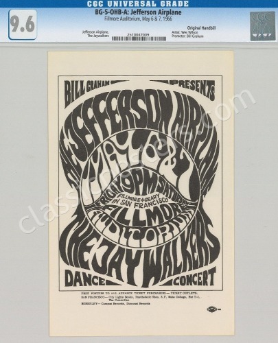 Certified BG-5 The Fillmore Handbill