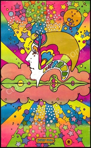Interesting Double-Sided Peter Max Poster