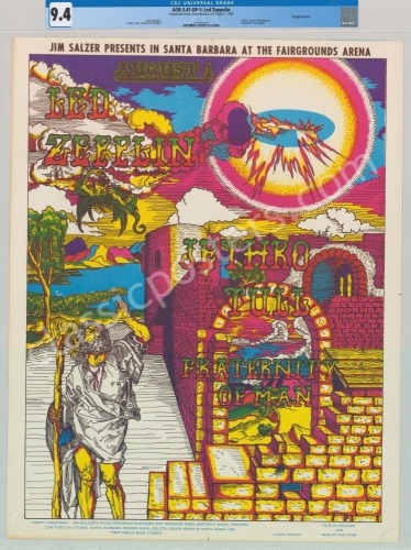 Certified Original AOR 3.41 Led Zeppelin Poster