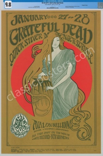 Gorgeous Original Certified FD-45 Grateful Dead Poster