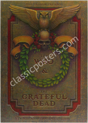 Second Print AOR 4.43 Grateful Dead The Who Poster