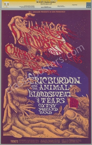 Beautiful Signed BG-132 Eric Burdon Poster
