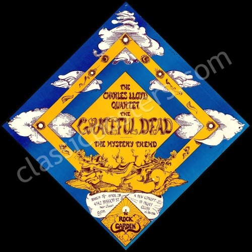 Rare AOR 2.212 Grateful Dead Blue Variant Poster