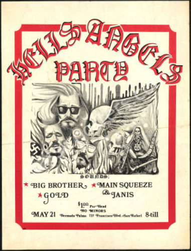 Rare Hells Angels Party Poster