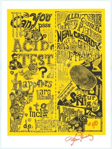 Signed AOR 2.4 Can You Pass The Acid Test Reprint Poster
