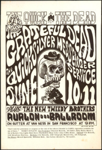 Scarce FD-12 Grateful Dead Handbill