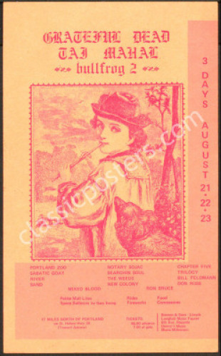 Scarce Grateful Dead Bullfrog 2 Handbill