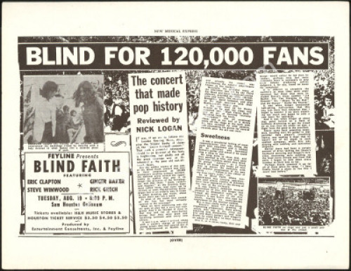 Blind Faith Houston Handbill