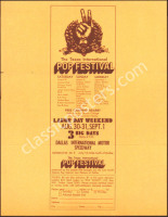 Rare Texas Pop Festival Ticket Order Form