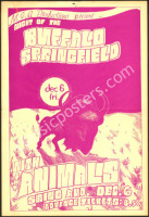 Rare Buffalo Springfield The Animals Swing Auditorium Poster