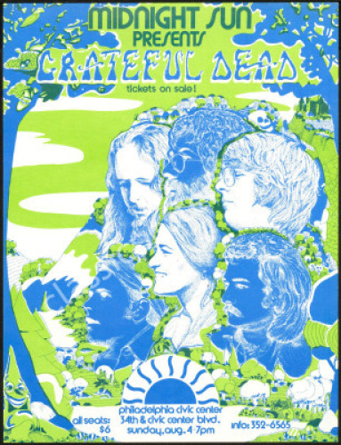 Beautiful Grateful Dead Philadelphia Handbill