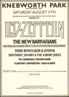 Rare Led Zeppelin Ron Wood and Keith Richards Handbill