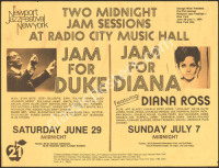 Newport Jazz Festival Poster with Diana Ross and Dizzy Gillespie
