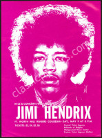 Jimi Hendrix Fort Worth Handbill