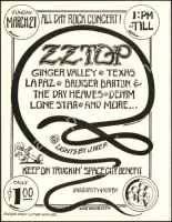 Rare Z.Z. Top Houston Handbill