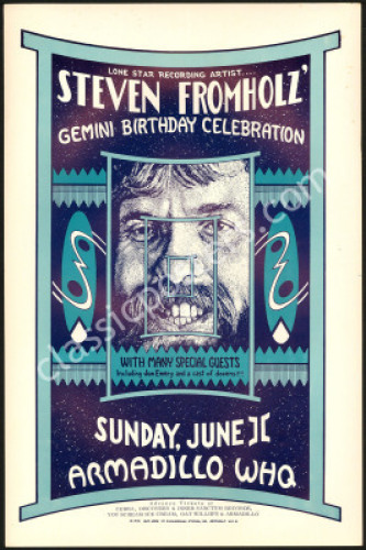 Steve Fromholz Armadillo Poster