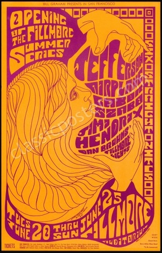 Scarce BG-69 Jimi Hendrix Poster