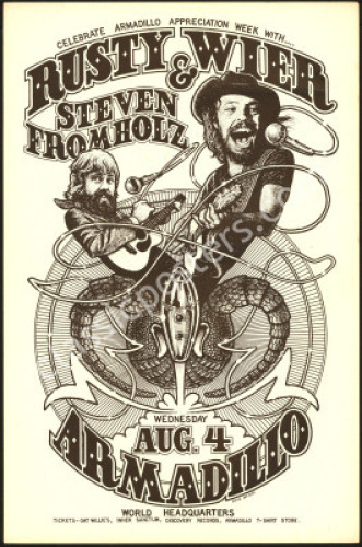 Rusty Weir and Steve Fromholz Armadillo Poster