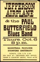 Rare 1966 Jefferson Airplane Stanford Handbill