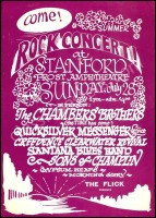 Unusual 1968 Stanford Rock Concert Poster