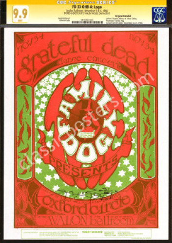 Irresistible Signed FD-33 Grateful Dead Handbill