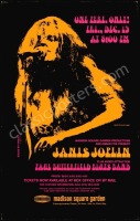 Rare 1969 Janis Joplin Madison Square Garden Poster