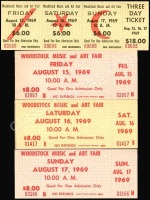 Four Popular Woodstock Tickets