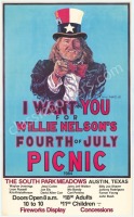 1984 Willie Nelson Picnic Poster