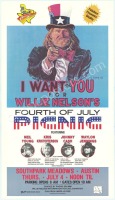 Large 1983 Willie Nelson Picnic Poster