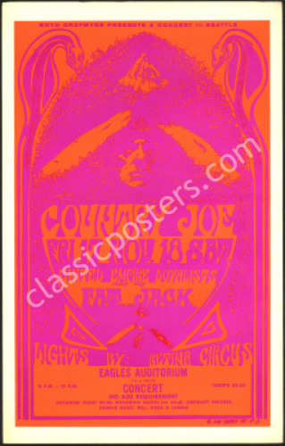 Country Joe Eagles Auditorium Poster