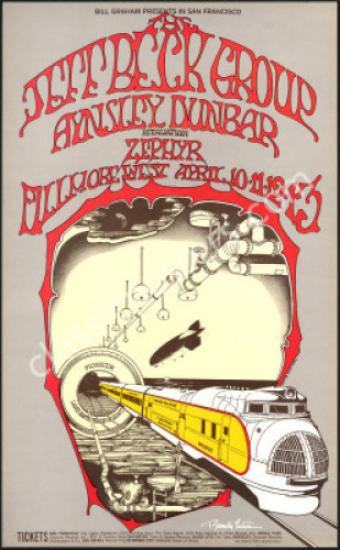 Signed BG-168 Jeff Beck Poster