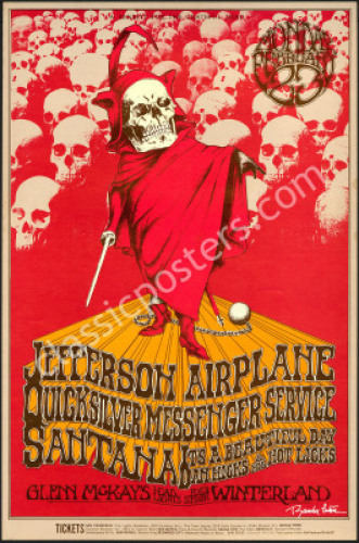 Outstanding Signed BG-222 Grateful Dead Benefit Poster