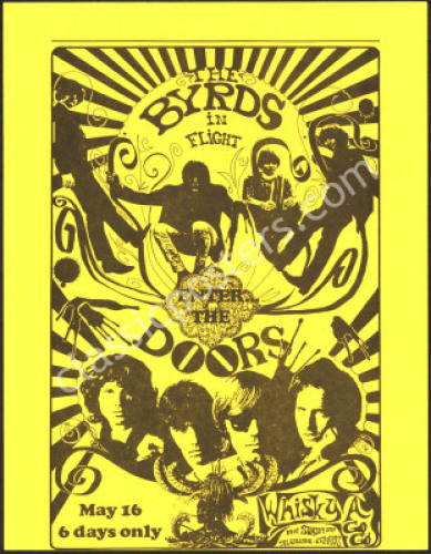 Rare The Doors and The Byrds Whisky A Go Go Handbill