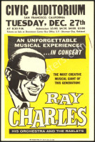 Scarce 1966 Ray Charles San Francisco Handbill