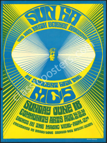 Scarce AOR 3.134 Sun Ra Poster by Grimshaw