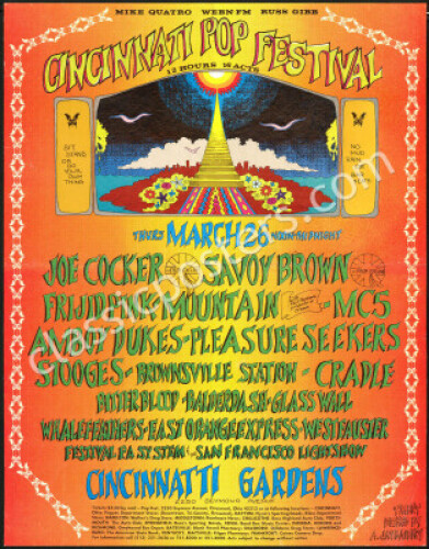 Colorful Cincinnati Pop Festival Poster