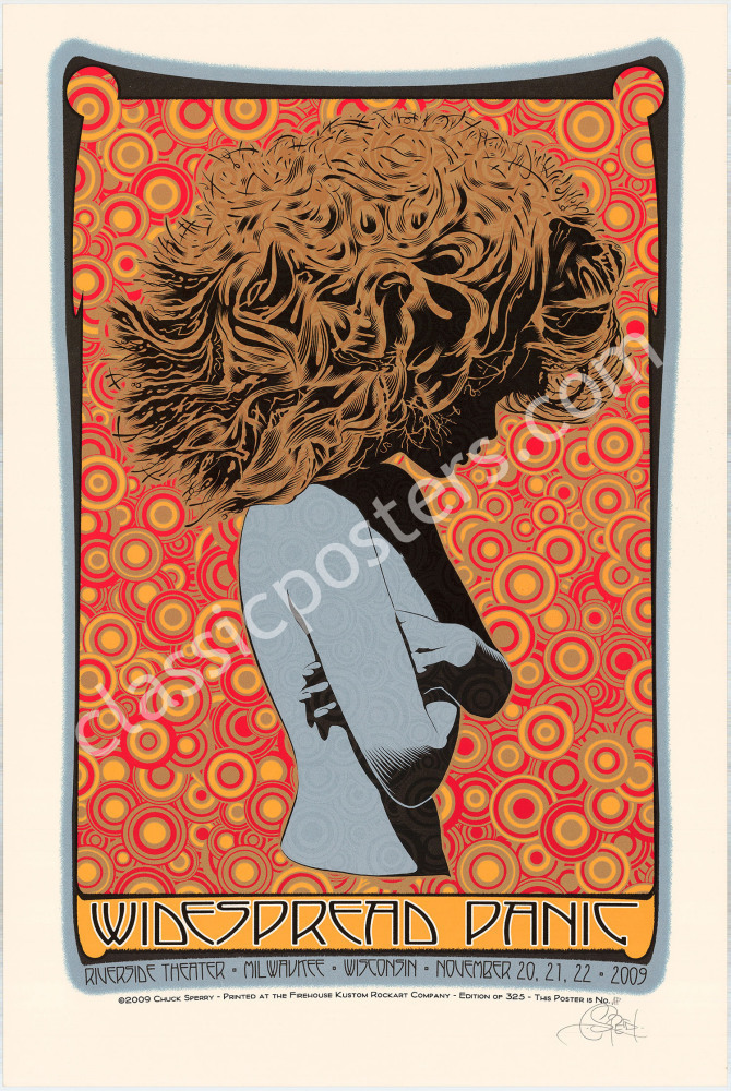 Rare 2009 Chuck Sperry Widespread Panic Milwaukee Poster