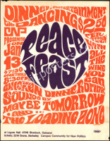 Rare AOR 2.268 1967 Peace Fest Handbill