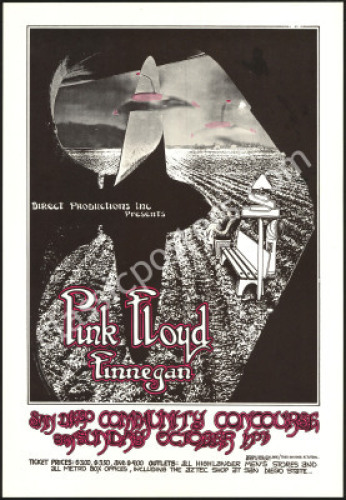 1971 Pink Floyd San Diego Poster