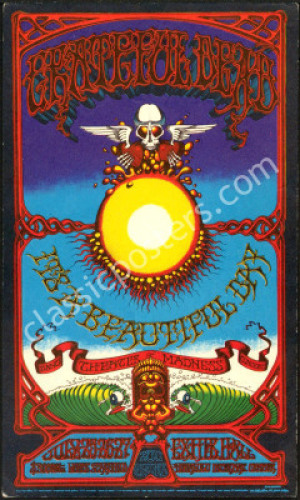 Rare AOR 3.116 Grateful Dead Hawaiian Aoxomoxoa Handbill