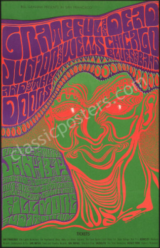 Superb Original BG-45 Grateful Dead Poster