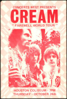 Pleasing 1968 Cream Farewell World Tour Card